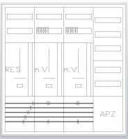 S47ZA721 Zählerschrank 3Pkt 2Z 1R 1V 1APZ, sHS,