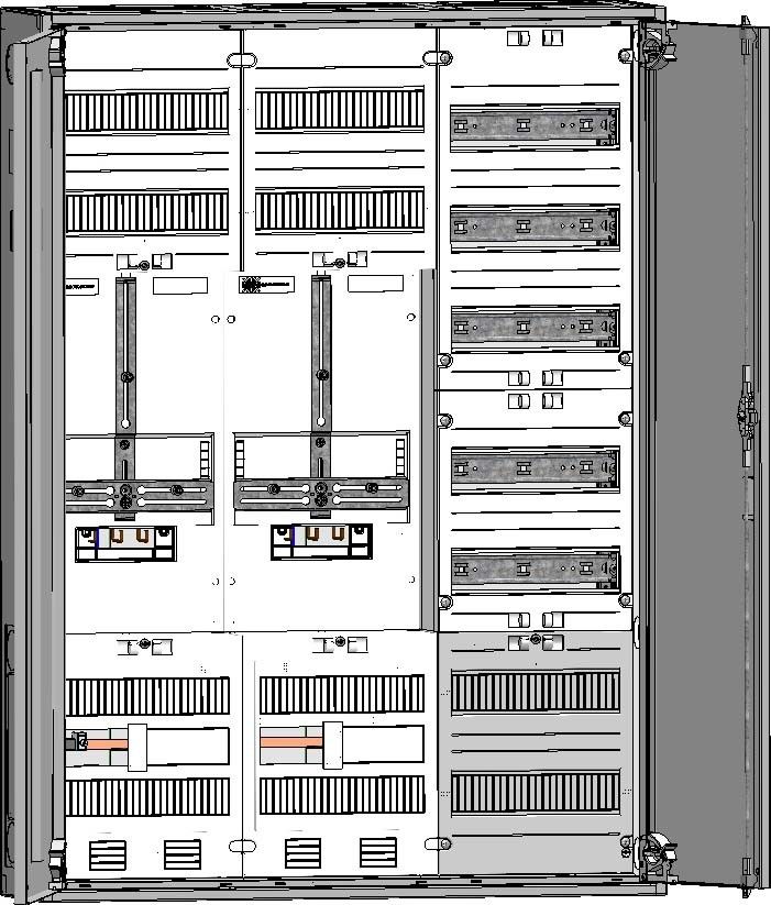S37ZA120 Zählerschrank 3Pkt 2Z 1V 1APZ, HLAK