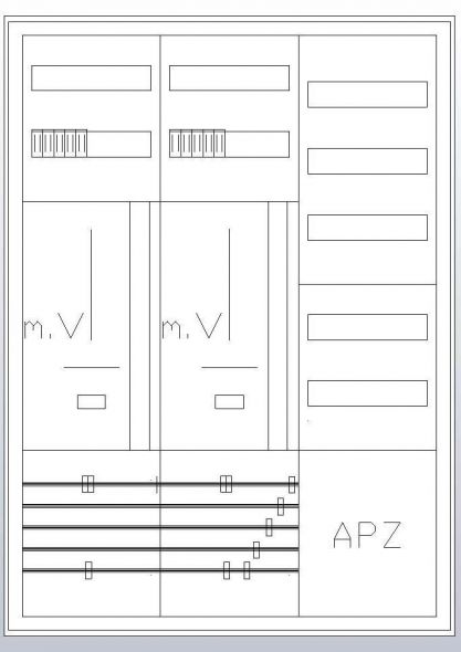 S37ZA720 Zählerschrank 3Pkt 2Z 1V 1APZ HLAK/Kanal