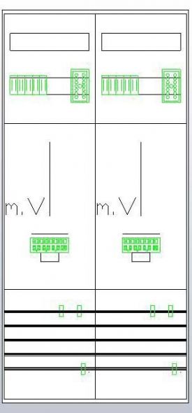 Z27520 Zählerplatz 3Pkt 2Z mit Klemmstein/ZSK