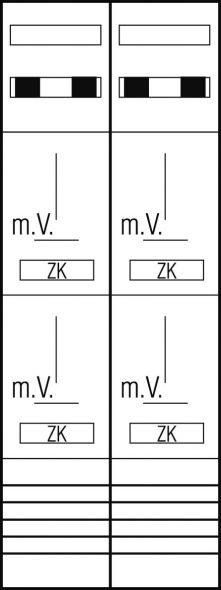 Z29640 Zählerplatz 3Pkt 4Z sperrbarem HS/ZSK