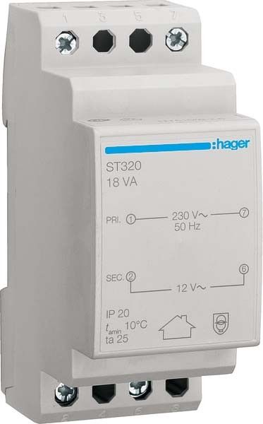 Sicherheitstrafo  ST320 230V/12V 18VA 2PLE
