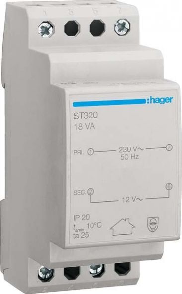 Sicherheitstrafo  ST320 230V/12V 18VA 2PLE