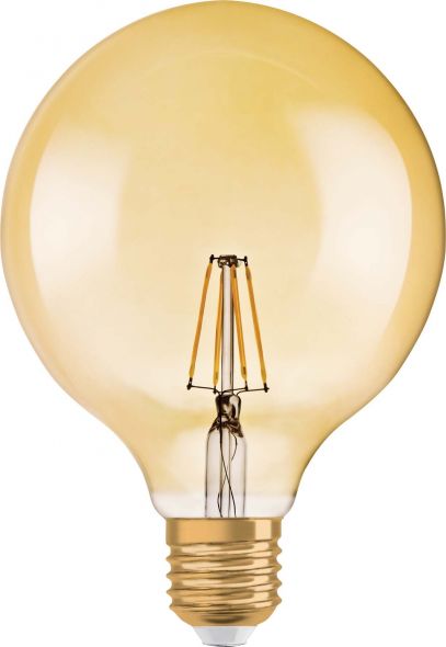 Filament-LED-Lampe VINTAGE 1906 Globe-Form gold E27 6,5W