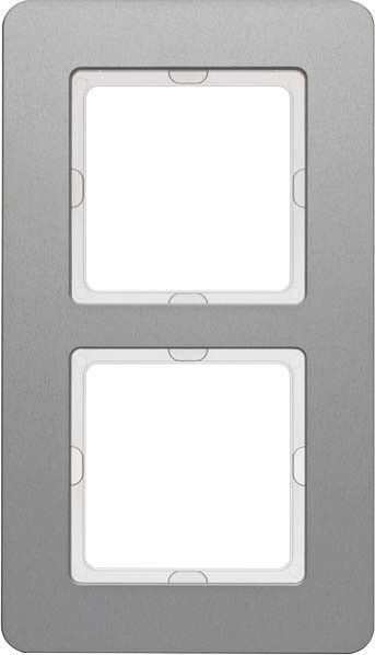 Rahmen 2-fach 10126074 alu gestrahlt