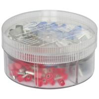 Zwillings-Aderendhülsen-Box m. Kragen 2 x 0,75-2 x 2,5 mm² L=16-18mm