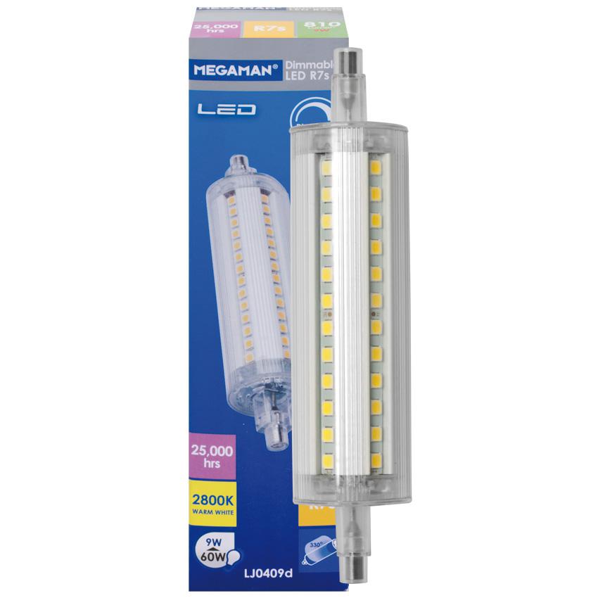 LED-Stablampe R7s 2800K 9,0W L=118mm