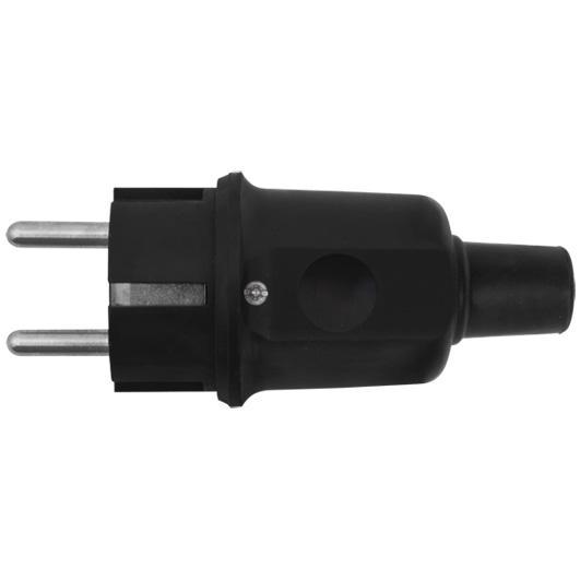 Gummi-Stecker mit Gummieinsatz sw Standard