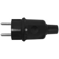 Gummi-Stecker mit Gummieinsatz sw Standard
