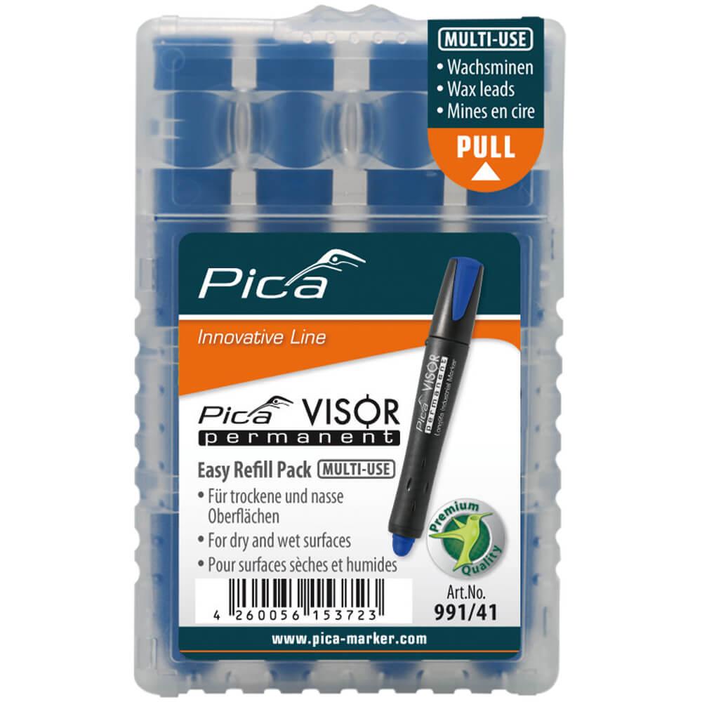 Ersatz-Minen PICA VISOR PERMANENT farbig blau
