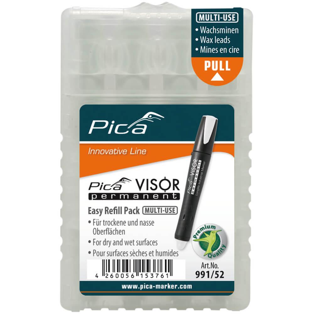 Ersatz-Minen PICA VISOR PERMANENT farbig weiß