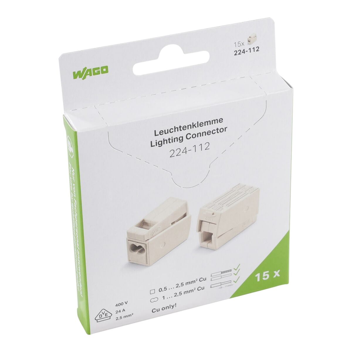 Leuchtenklemme 2-Leiter 224-112/995-015