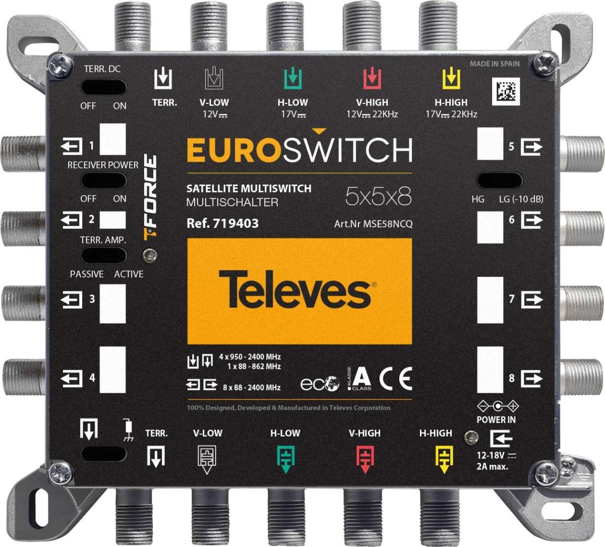 Multischalter 5 in 8 Guß MSE58NCQ