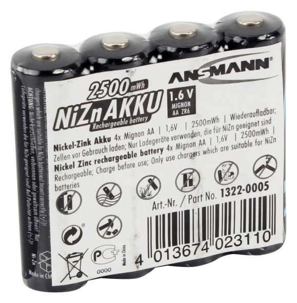 Akku NiZN 1,6V Mignon AA 135701