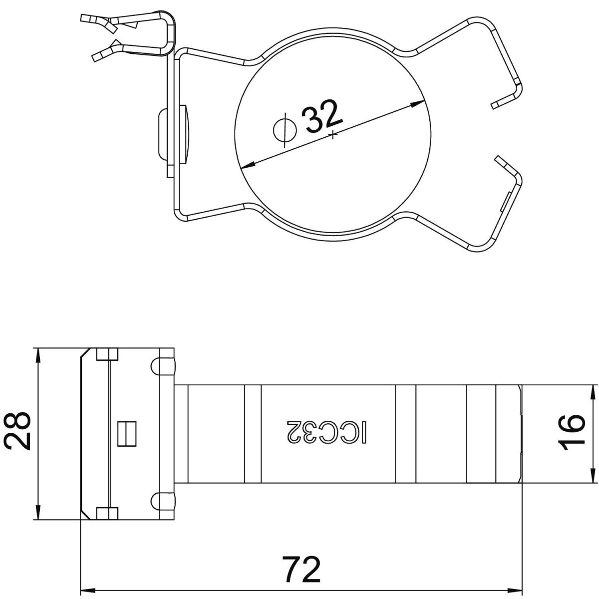 Trägerklammer SCHPC 1,5-4 D32