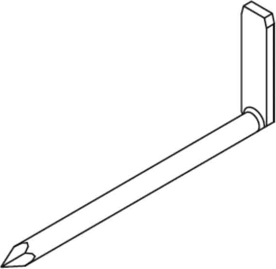 Hakennagel 3x70mm verzinkt 1931103