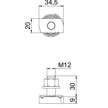 Hammerkopfschraube MS41HBF M12x30ZL