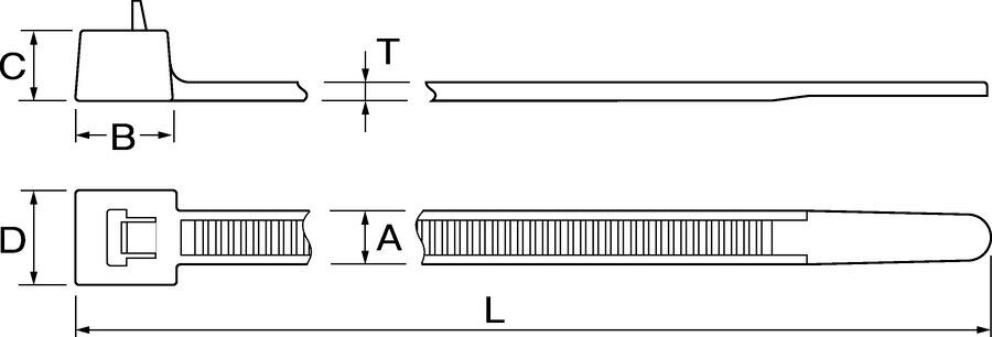 Kabelbinder MCTRELK2M-PA66MD-BU