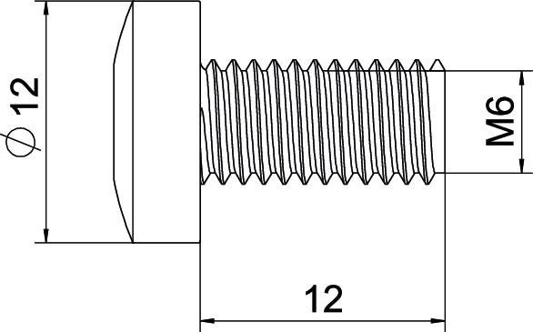 Flachkopfschraube FKS 6x12 G