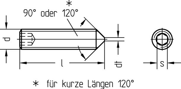 Gewindestift, Innen-6-Kant 3359/000/01 5x10