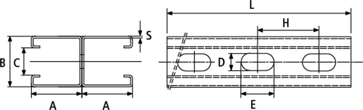 Montageschiene AA25H6000PG