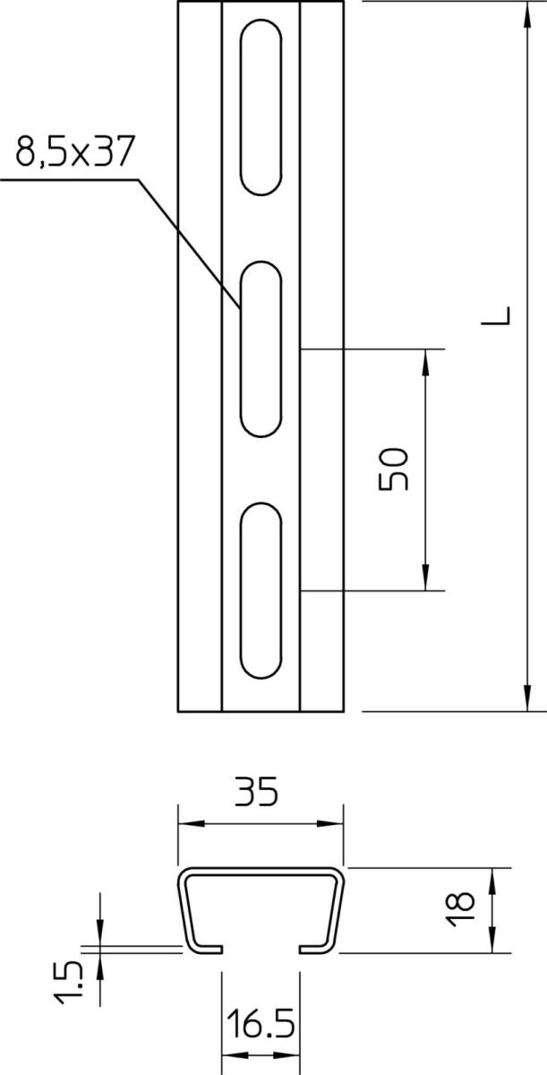 Profilschiene AML3518P6000A2