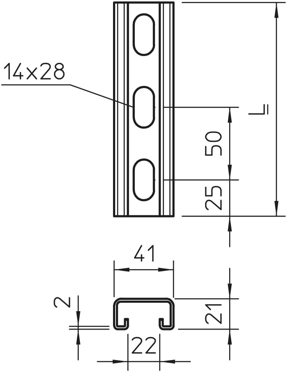 Profilschiene MS4121P3000A4