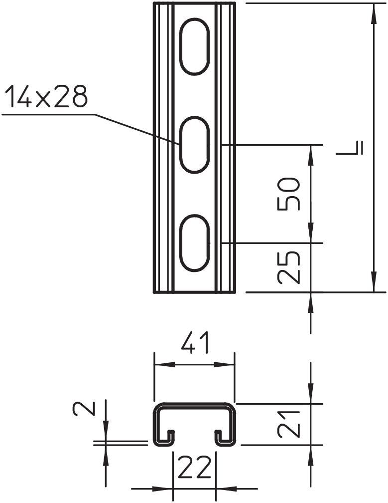 Profilschiene MS4121P3000A4