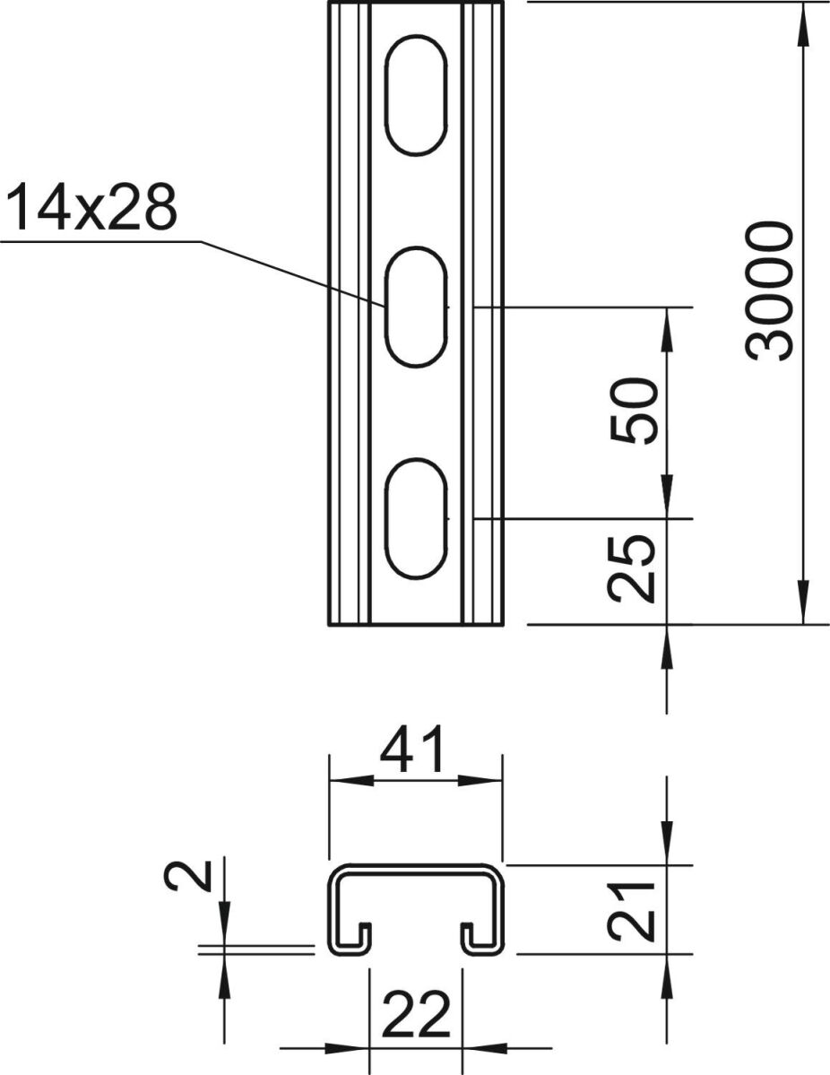 Profilschiene MS4121P3000A4