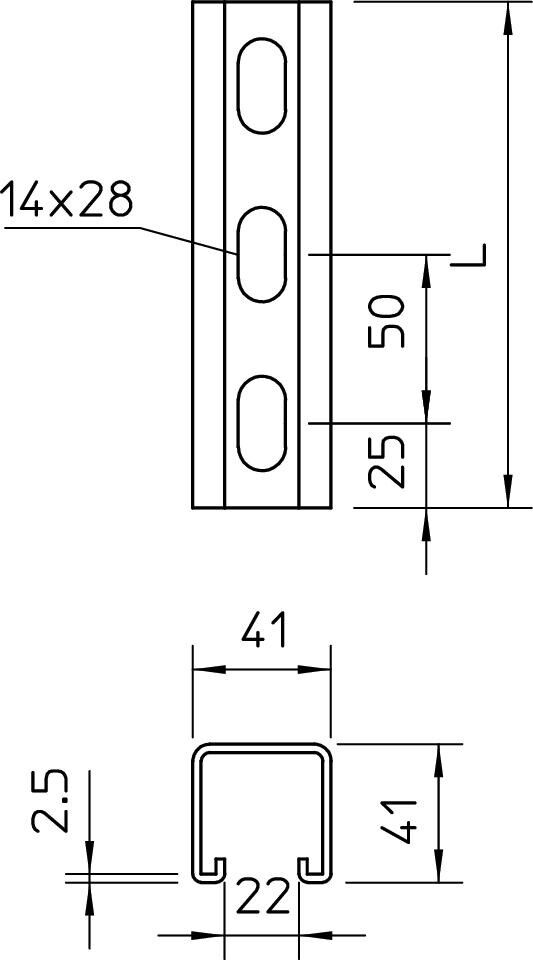 Profilschiene MS4141P3000A4
