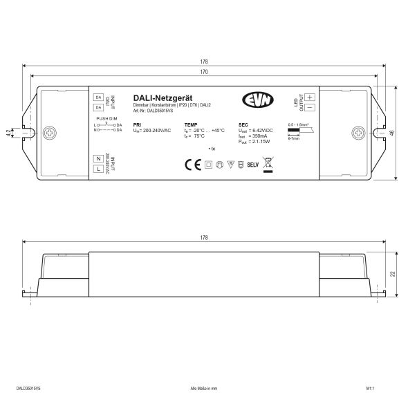 DALI-LED-Steuerung DALD35015VS