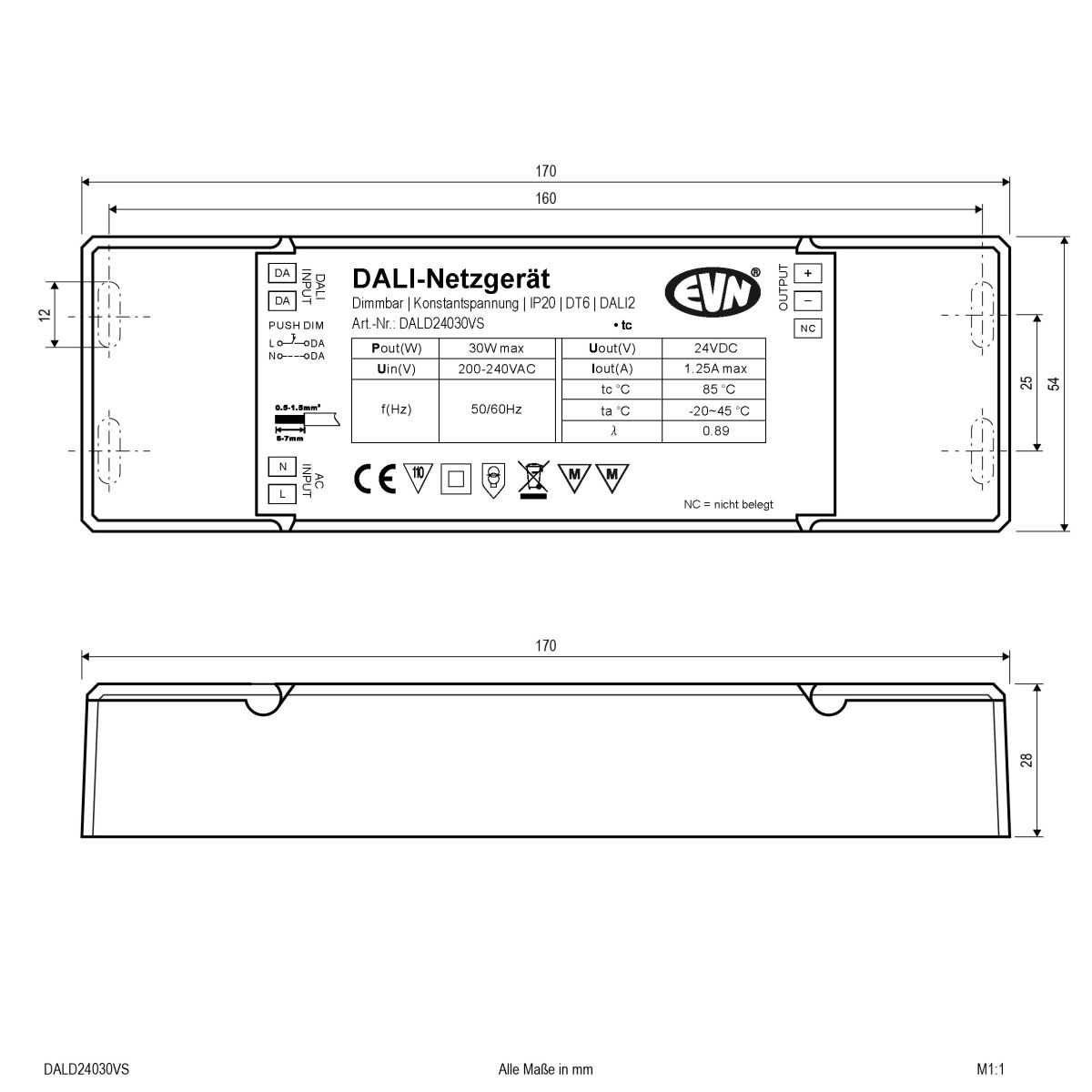DALI Dimmer-Empfänger DALD24030VS