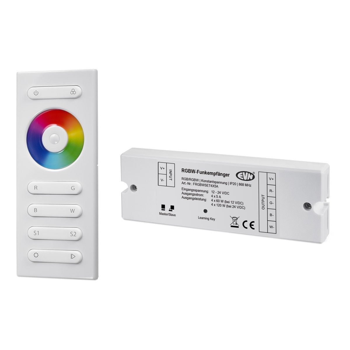 LED-RGBW-Funk-Steuerung FRGBWSET4X5A