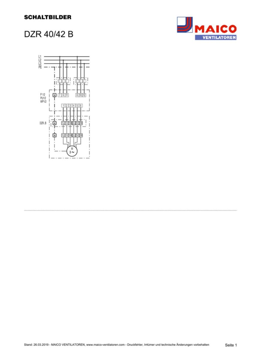 Axial-Rohrventilator DZR 40/42 B