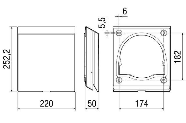 Außenabdeckung PP 45 AS