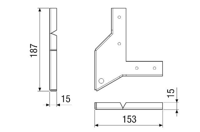Deckenmontagewinkel DMW-MV4516-CM