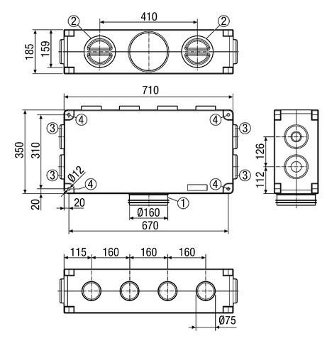 Luftverteiler MF-V75-8
