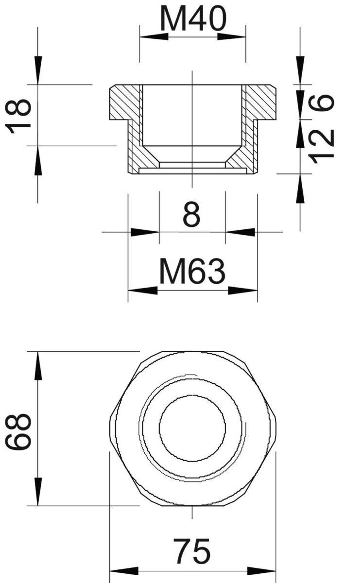 Reduktion 107 R M63-40 PA