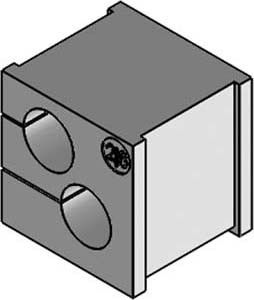 Kabeldurchführungstülle KT 2/8 grau