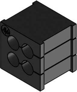 Kabeldurchführungstülle KT 4/6 sw