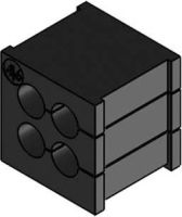 Kabeldurchführungstülle KT 4/6 sw