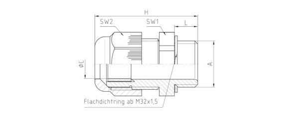 PERFECT Kabelverschraubung 50.620 PA/FL7035