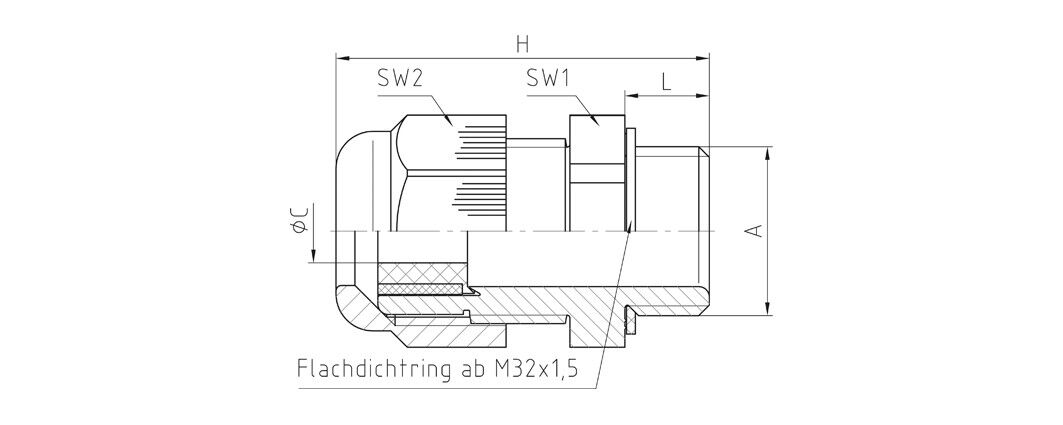 PERFECT Kabelverschraubung 50.632 PA/RSW