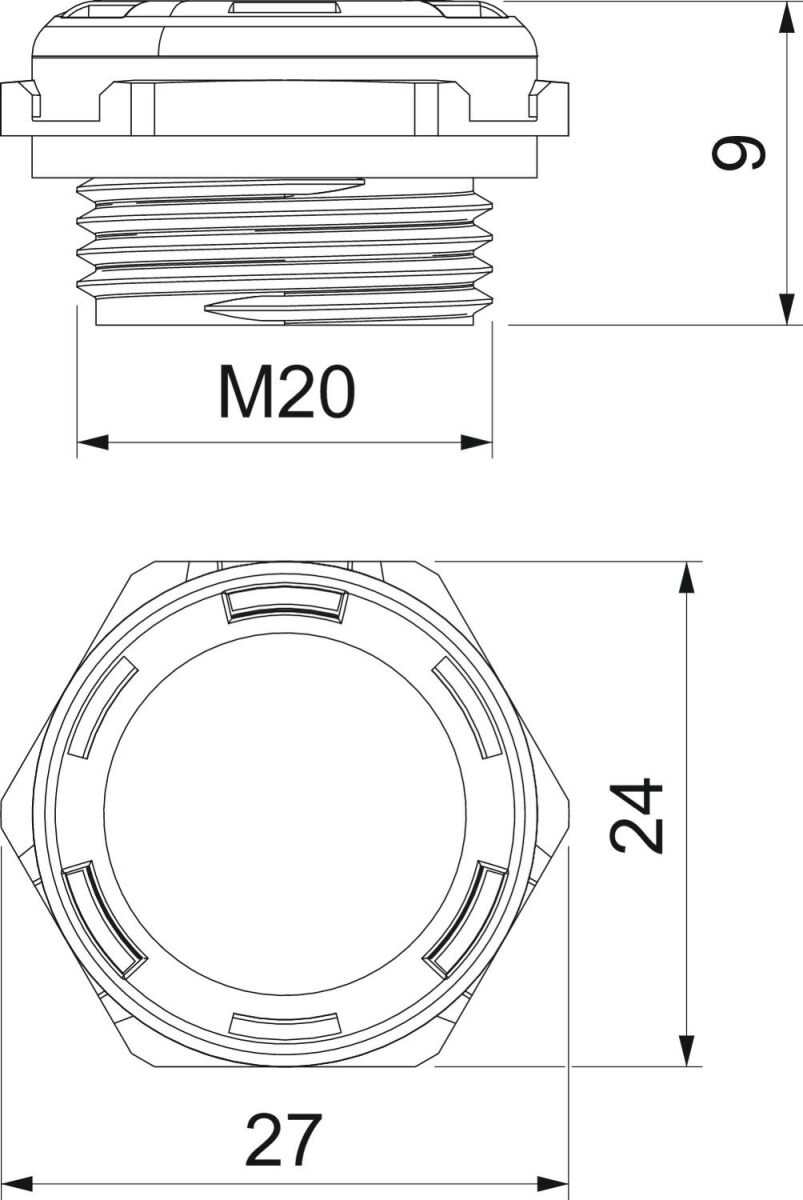 Druckausgleichselemen 109 M20 LGR