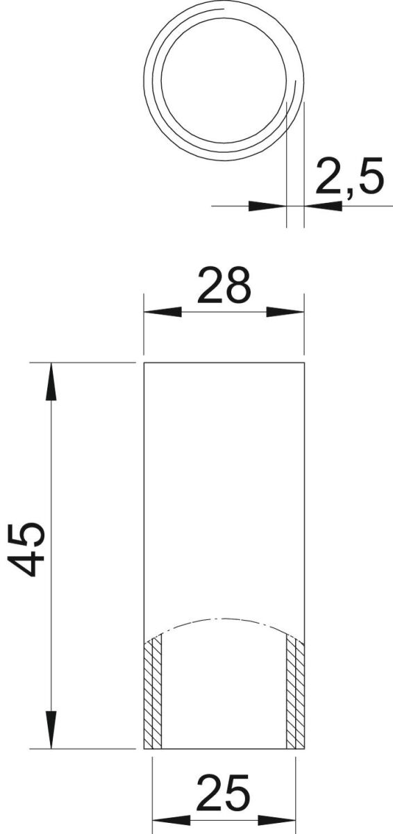 Aluminiumverbindungsmuffe SVM25W ALU