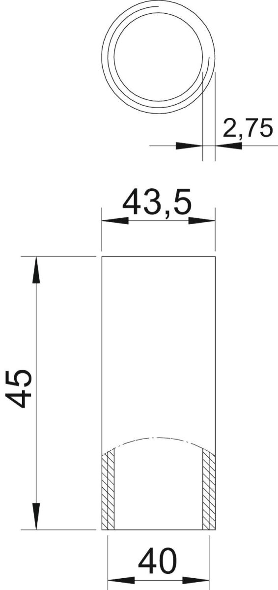 Aluminiumverbindungsmuffe SVM40W ALU
