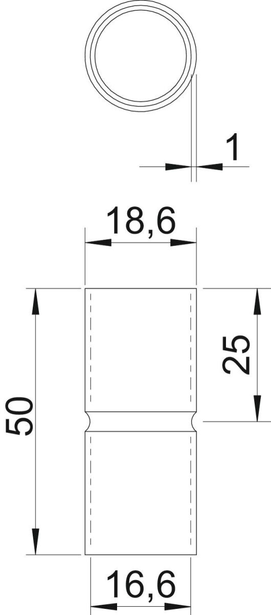 Edelstahlverbindungsmuffe SV16W A4