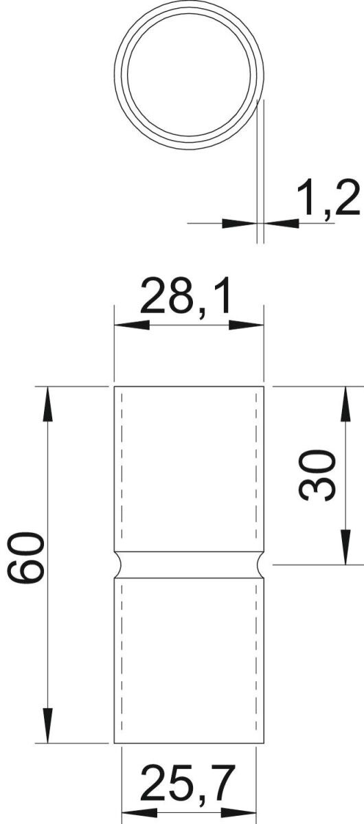 Edelstahlverbindungsmuffe SV25W A4