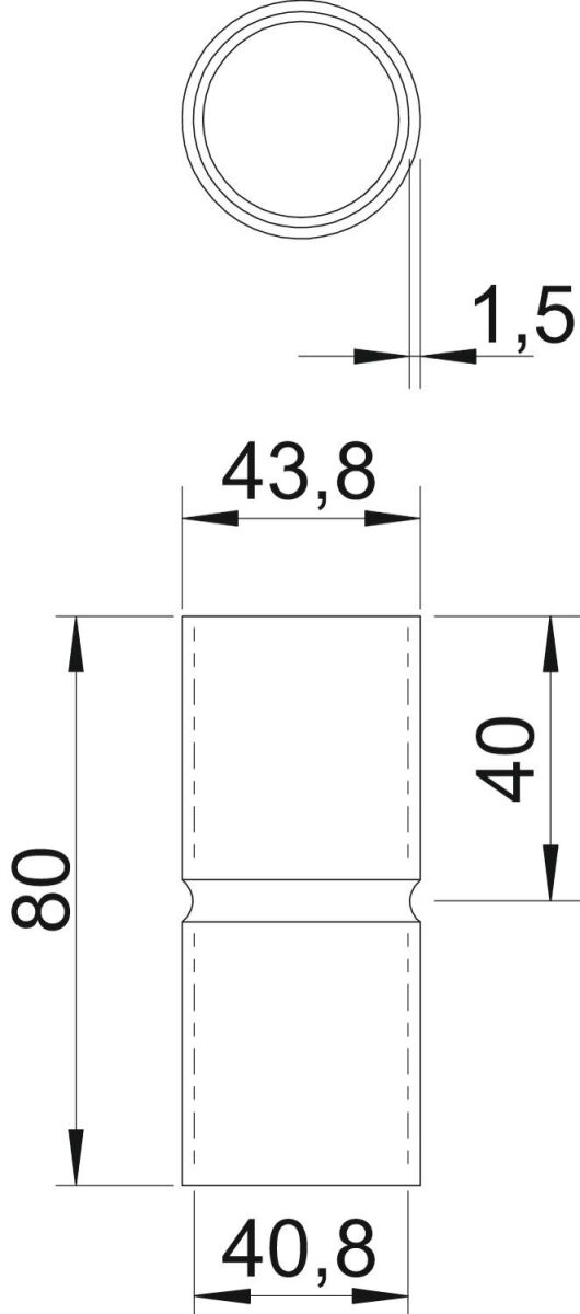 Edelstahlverbindungsmuffe SV40W A4