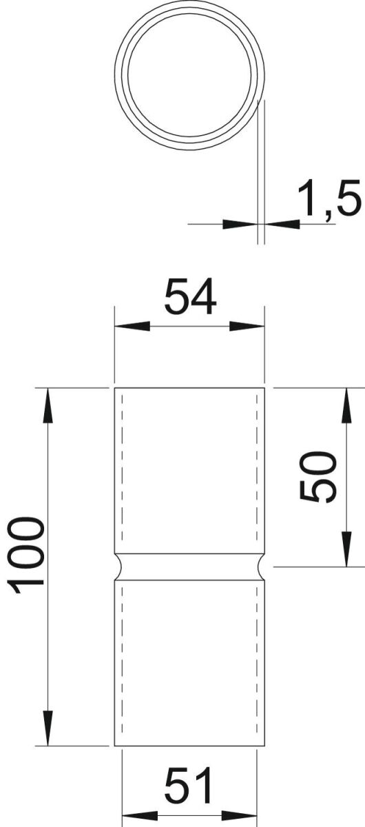 Edelstahlverbindungsmuffe SV50W A4